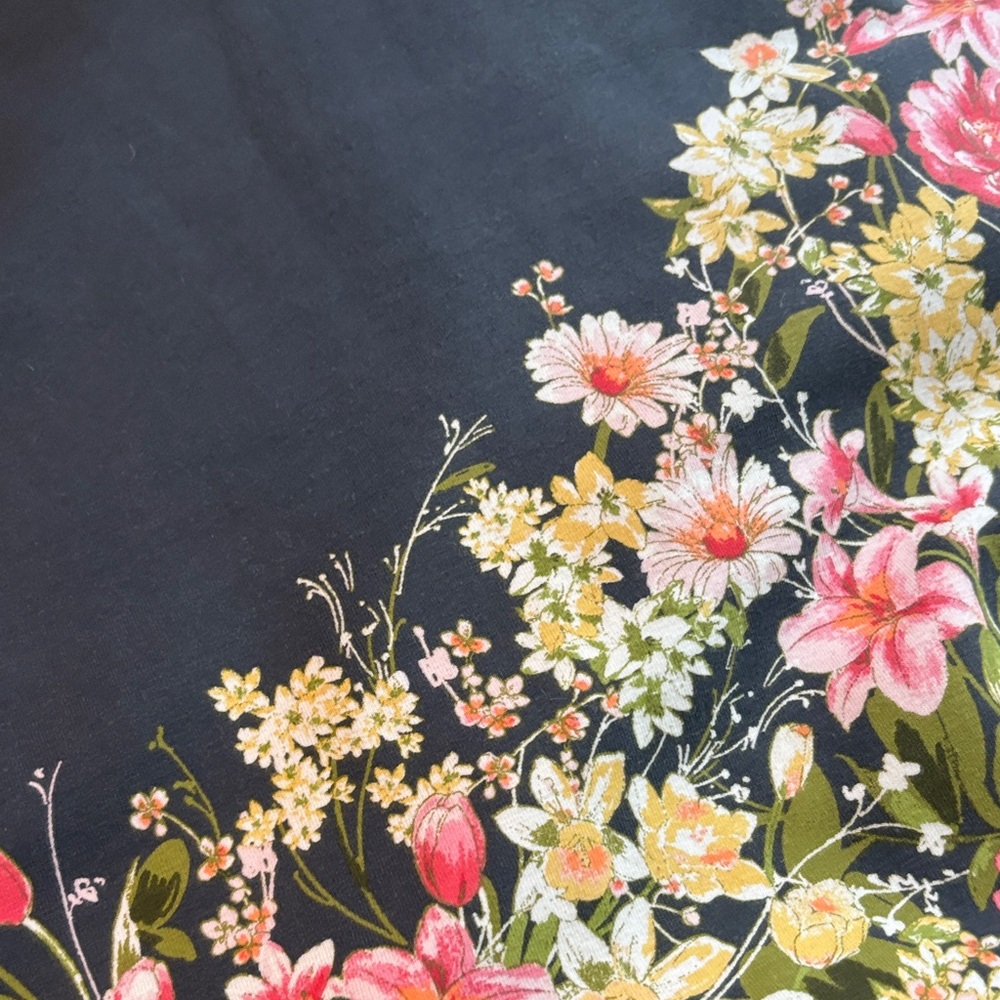 J. Jill Charcoal Gray Floral Pencil Skirt - Picture 5 of 6
